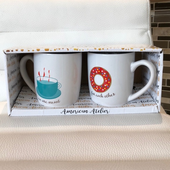 NWT Set of 2 mugs in ceramic - Picture 1 of 6